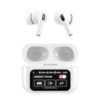 A9 Pro ANC Earbuds Touch Screen Display White