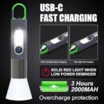 XST 836 Rechargeable Flashlight with Table Lamp, Bulb & Torch