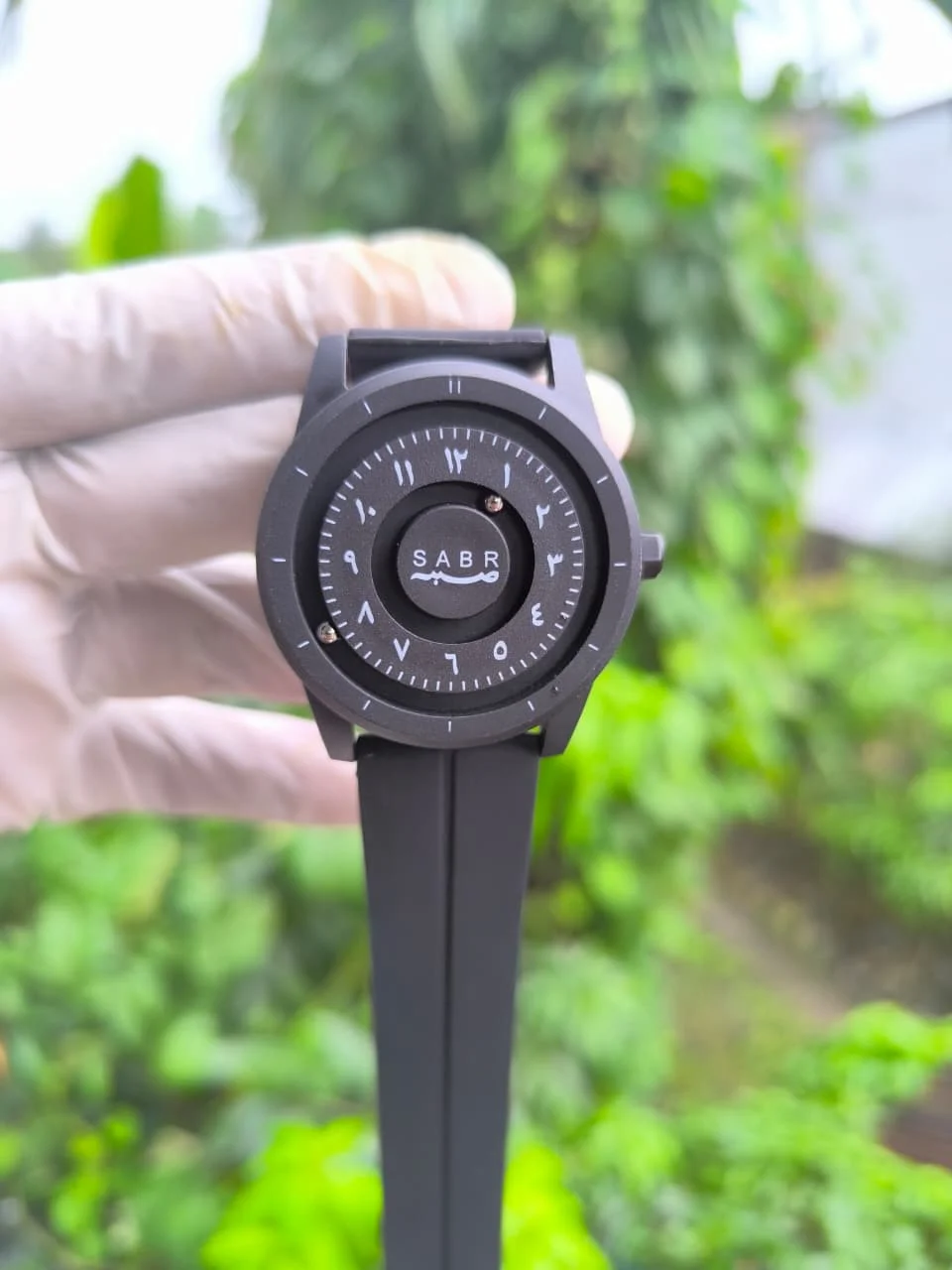 1000049394 SABR Arabic Dial Minimalist Black Watch Unique Islamic Design for Men - Image 1