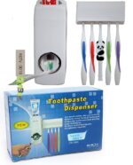 Toothpaste Dispenser with Toothbrush Holder Automatic