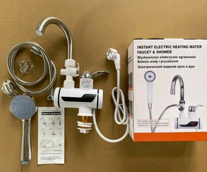 Electric Digital Display Instant Hot Water Tap With Hand Shower - Image 4