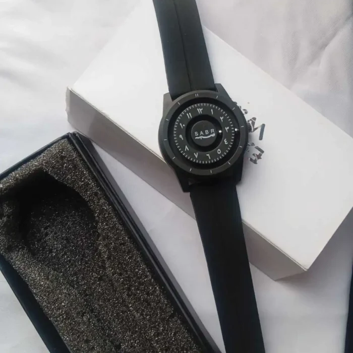 SABR Arabic Dial Minimalist Black Watch Unique Islamic Design - Image 6