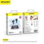 Awei T85 ENC Wireless Bluetooth 5.3 Earbuds with 10mm Drivers & Noise Cancellation - Image 4