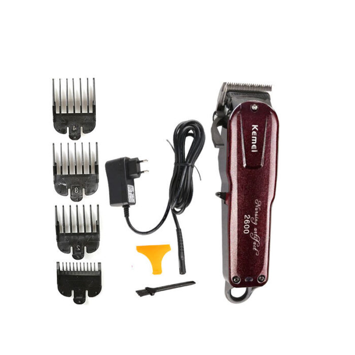 Kemei KM-2600 Professional Hair Clipper & Beard Trimmer | Corded & Cordless | Stainless Steel Blade | 120 Min Runtime - Image 5
