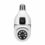 V380 Dual Lens 360° PTZ Bulb WiFi IP CCTV Camera | 3MP | 1080P | Color Night Vision | Two-Way Audio