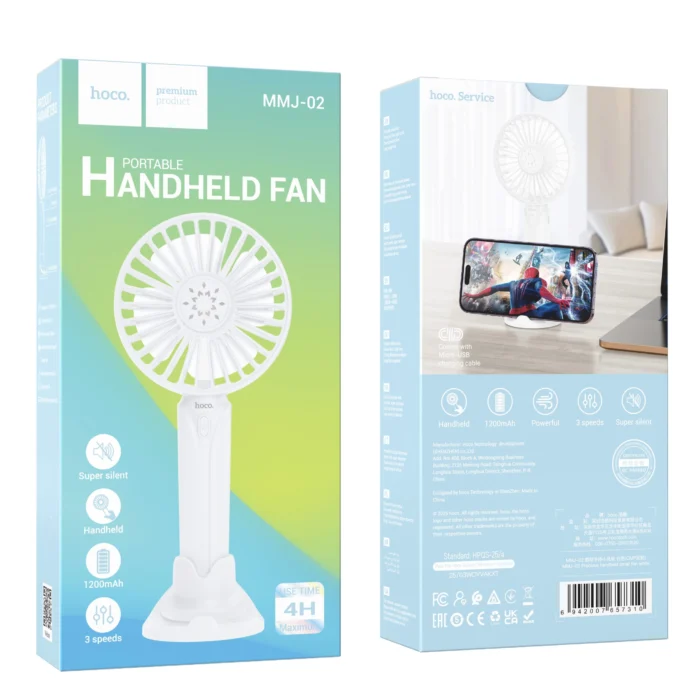 Hoco MMJ-02 Rechargeable Handheld Fan - Image 2