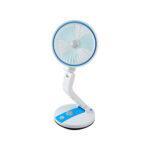 Premium Quality - Rechargeable Folding Fan With LED Light Multi Color - Image 3