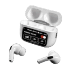 A9 Pro ANC Earbuds Touch Screen Display White - Image 4