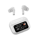 A9 Pro ANC Earbuds Touch Screen Display White - Image 2
