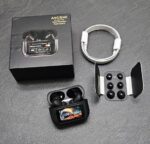 A9 Pro ANC Earbuds Touch Screen Display Black - Image 3