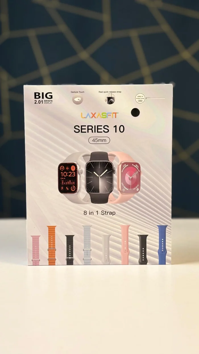 8-in-1 Series Laxasfit 10 Smart Watch | 1.9″ AMOLED Display, Bluetooth Calling, 8 Stylish Straps, Long Battery Life - Image 9