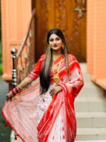 Chanderi silk sharee with blause pcs - Image 6