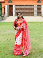 Chanderi silk sharee with blause pcs - Image 7