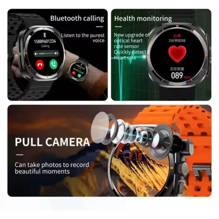 BW8 4G স্মার্ট ওয়াচ | সিম সাপোর্ট, ১.৫১” ডিসপ্লে, ক্যামেরা, ব্লুটুথ কলিং ও 400mAh ব্যাটারি - Image 6