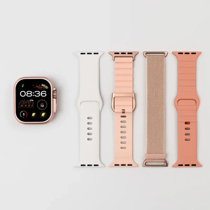 A20 Ultra Max AMOLED Smartwatch – 4 Strap Combo | SIM, Bluetooth Calling & Wireless Charging - Image 2