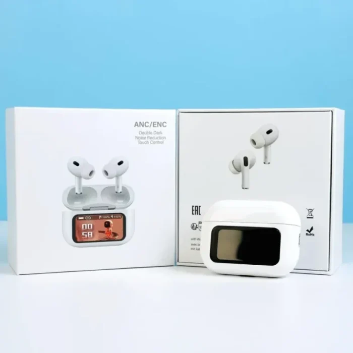 E9 Pro ANC/ENC অ্যাপ সাপোর্টেড ব্লুটুথ ৫.৪ ডিসপ্লে টাচ কন্ট্রোল ওয়্যারলেস ইয়ারবাডস – ZWSVIBE অ্যাপ সহ - Image 7