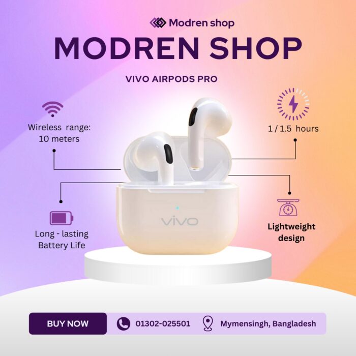 🎧 Vivo EarPods Pro – প্রিমিয়াম সাউন্ডের নতুন অভিজ্ঞতা! - Image 3