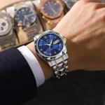 Binbond Luxury Quartz Watch for Men Elegant Stainless Steel with Day & Date Display - Image 3