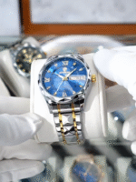 Binbond Luxury Quartz Watch for Men Elegant Stainless Steel with Day & Date Display