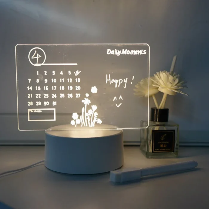 3D Creative Visualization LED Lamp with Calendar Design – Night Light for Home & Office - Image 5