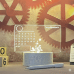 3D Creative Visualization LED Lamp with Calendar Design – Night Light for Home & Office - Image 2