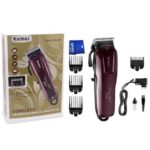 Kemei KM-2600 Professional Hair Clipper & Beard Trimmer | Corded & Cordless | Stainless Steel Blade | 120 Min Runtime